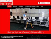 Tablet Screenshot of electricaltestandtag.com.au